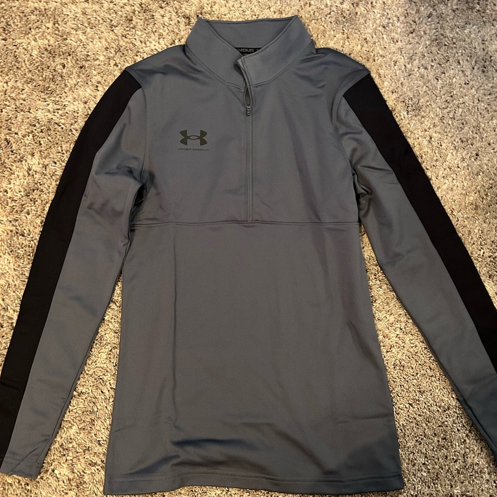 Under Armour Gray and Black Long Sleeve Shirt